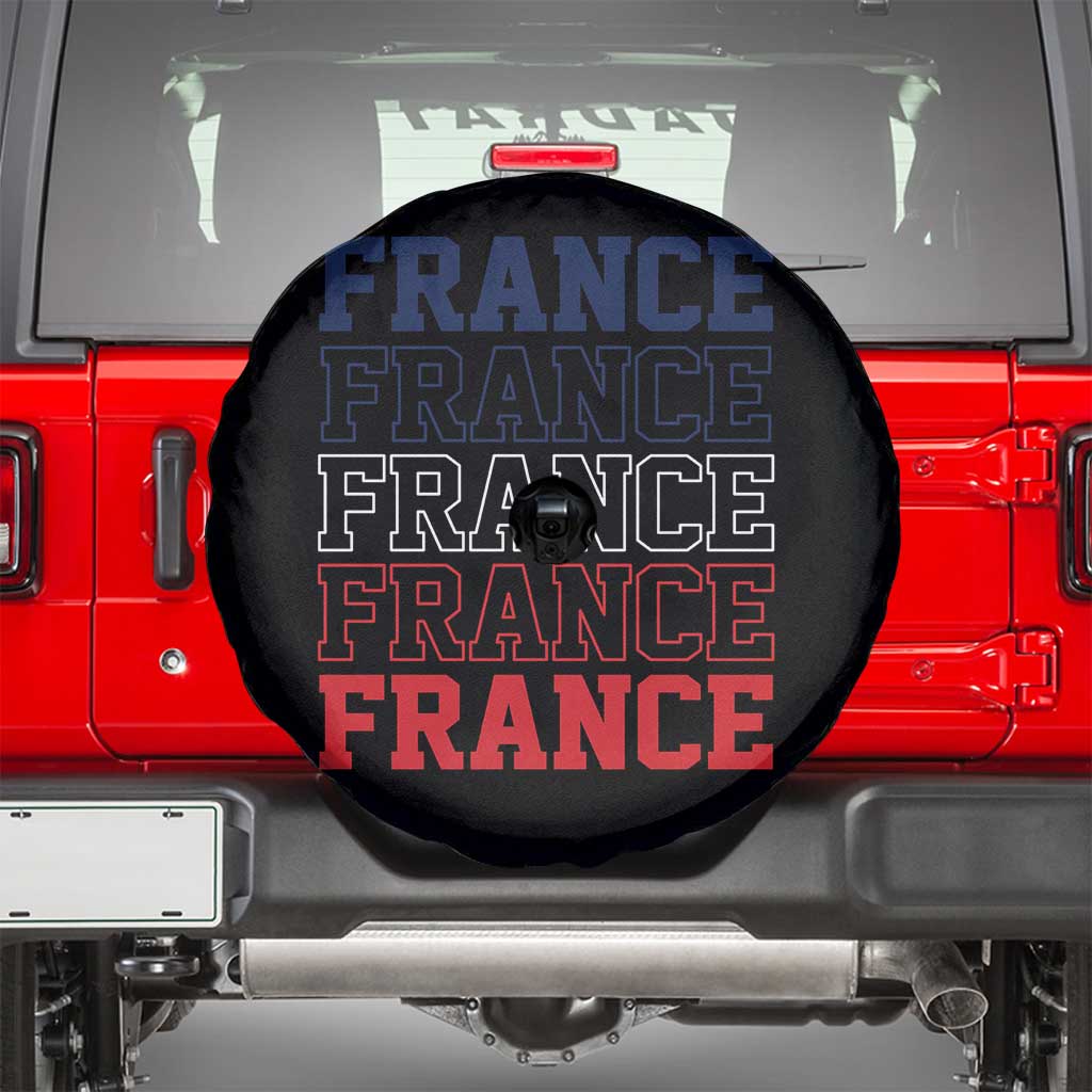 France Pride French Flag Patriotic Supporter Spare Tire Cover TS12 Black Print Your Wear