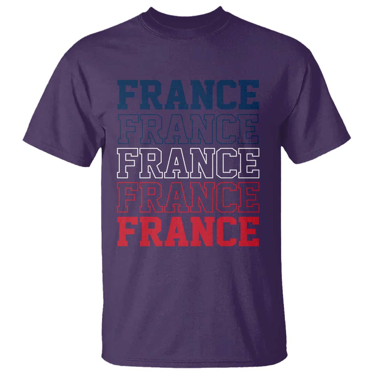 France Pride French Flag Patriotic Supporter T Shirt TS12 Print Your Wear