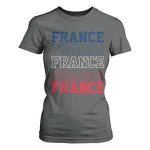 France Pride French Flag Patriotic Supporter T Shirt For Women TS12 Dark Heather Print Your Wear