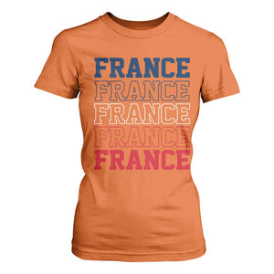 France Pride French Flag Patriotic Supporter T Shirt For Women TS12 Orange Print Your Wear