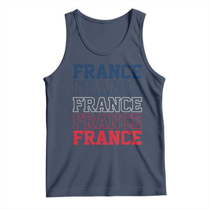 France Pride French Flag Patriotic Supporter Tank Top TS12 Navy Print Your Wear