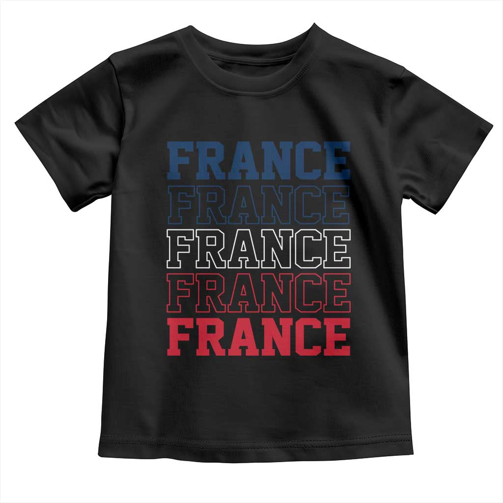 France Pride French Flag Patriotic Supporter Toddler T Shirt TS12 Black Print Your Wear