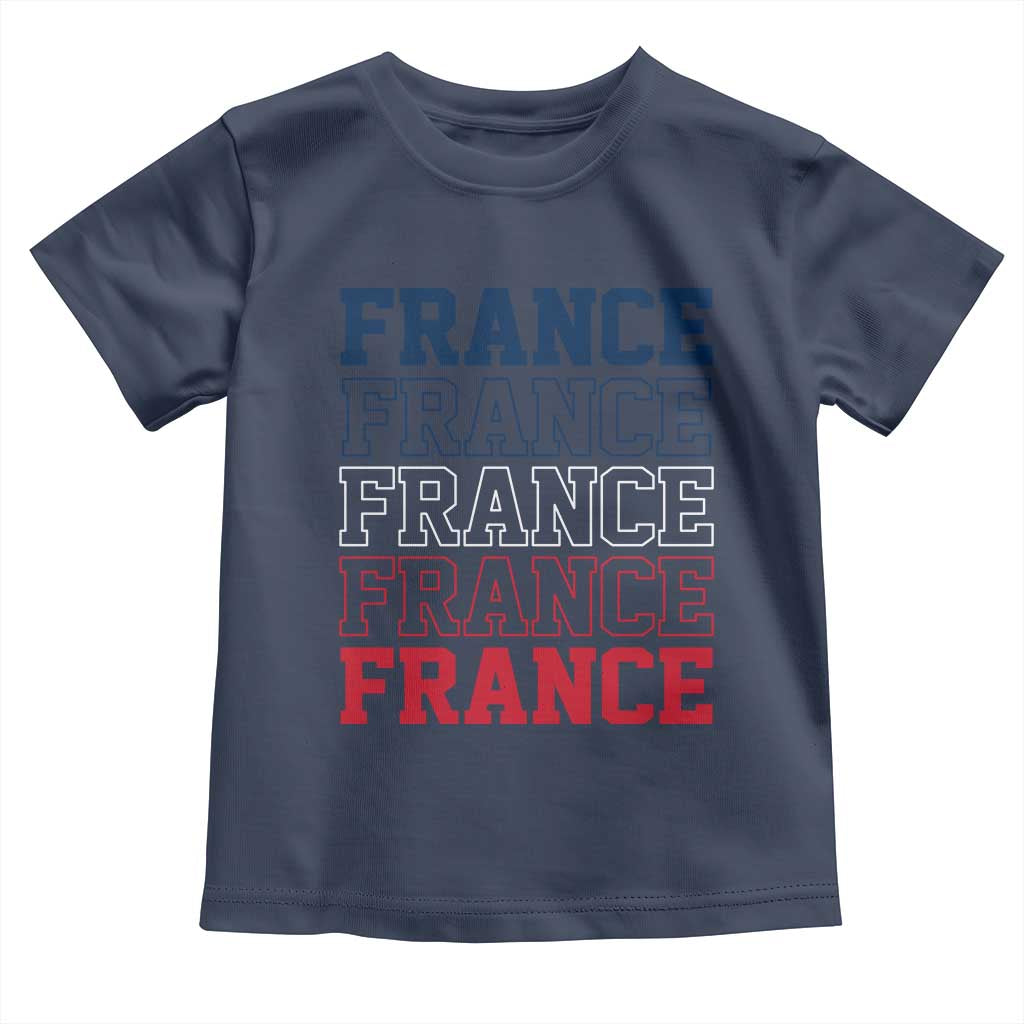 France Pride French Flag Patriotic Supporter Toddler T Shirt TS12 Navy Print Your Wear