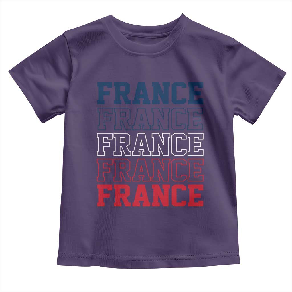 France Pride French Flag Patriotic Supporter Toddler T Shirt TS12 Purple Print Your Wear