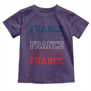 France Pride French Flag Patriotic Supporter Toddler T Shirt TS12 Purple Print Your Wear