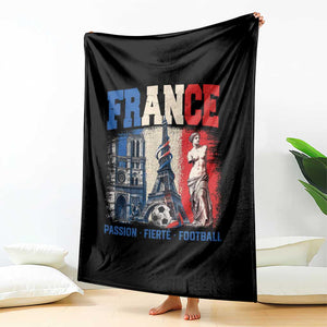 France Soccer Fan Passion Throw Blanket Fierté Football French Supporter Gift TS12 Print Your Wear