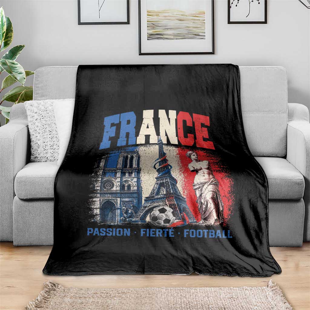 France Soccer Fan Passion Throw Blanket Fierté Football French Supporter Gift TS12 Print Your Wear