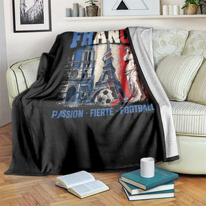 France Soccer Fan Passion Throw Blanket Fierté Football French Supporter Gift TS12 Print Your Wear