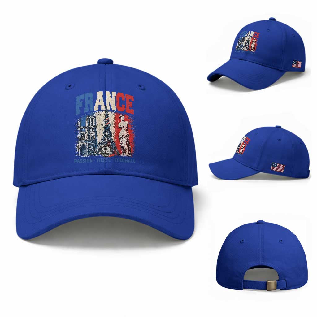 France Soccer Fan Passion Baseball Cap Fierté Football French Supporter Gift TS12 Baseball Cap Universal Fit Royal Blue Print Your Wear