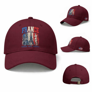 France Soccer Fan Passion Baseball Cap Fierté Football French Supporter Gift TS12 Baseball Cap Universal Fit Maroon Print Your Wear