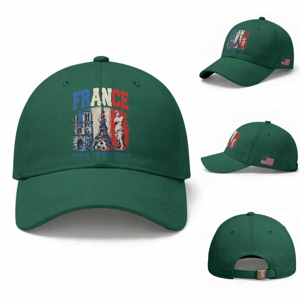 France Soccer Fan Passion Baseball Cap Fierté Football French Supporter Gift TS12 Baseball Cap Universal Fit Irish Green Print Your Wear