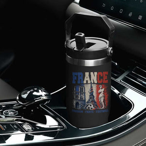 France Soccer Fan Passion Flip Straw Tumbler Fierté Football French Supporter Gift TS12 Print Your Wear