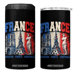 France Soccer Fan Passion 4 in 1 Can Cooler Tumbler Fierté Football French Supporter Gift TS12 One Size: 16 oz Black Print Your Wear