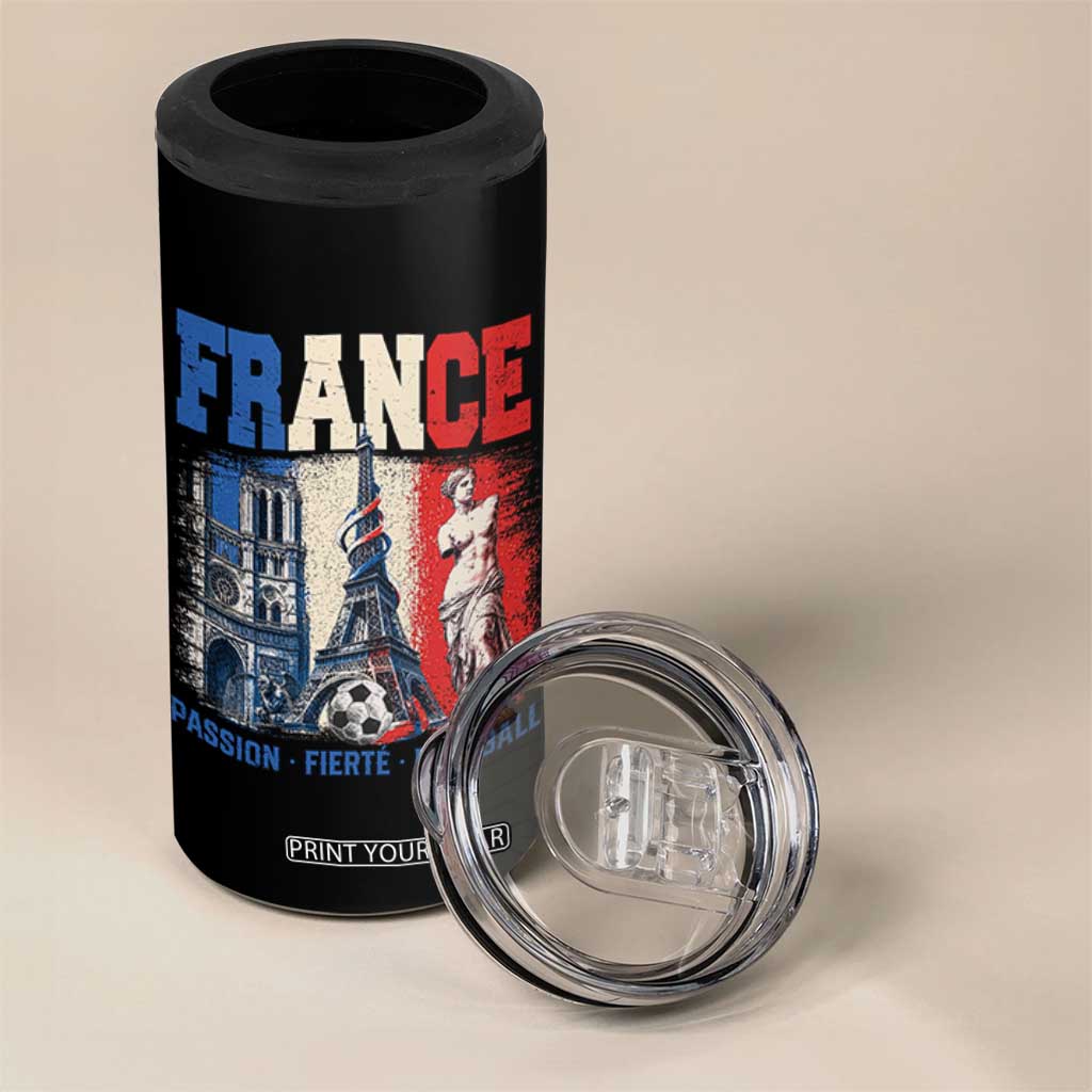 France Soccer Fan Passion 4 in 1 Can Cooler Tumbler Fierté Football French Supporter Gift TS12 Print Your Wear