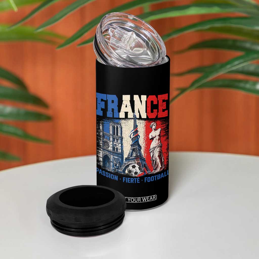 France Soccer Fan Passion 4 in 1 Can Cooler Tumbler Fierté Football French Supporter Gift TS12 Print Your Wear