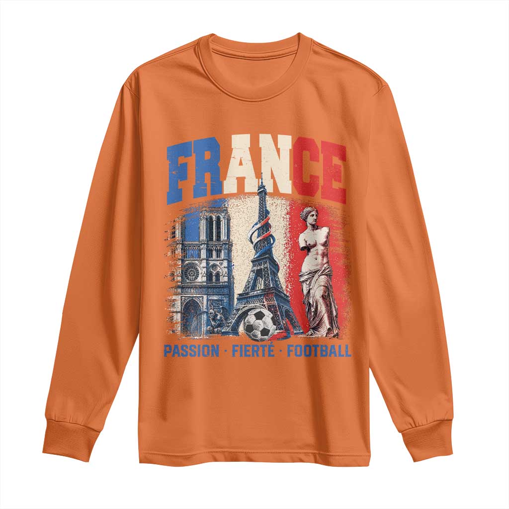 France Soccer Fan Passion Long Sleeve Shirt Fierté Football French Supporter Gift TS12 Orange Print Your Wear