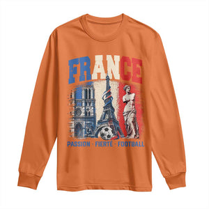 France Soccer Fan Passion Long Sleeve Shirt Fierté Football French Supporter Gift TS12 Orange Print Your Wear