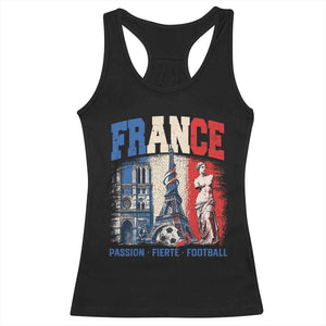 France Soccer Fan Passion Racerback Tank Top Fierté Football French Supporter Gift TS12 Black Print Your Wear