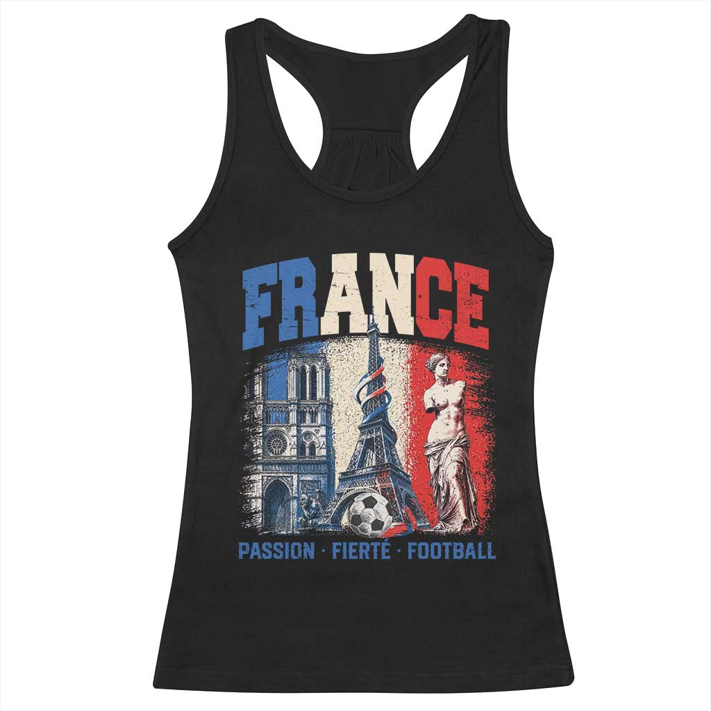 France Soccer Fan Passion Racerback Tank Top Fierté Football French Supporter Gift TS12 Black Print Your Wear