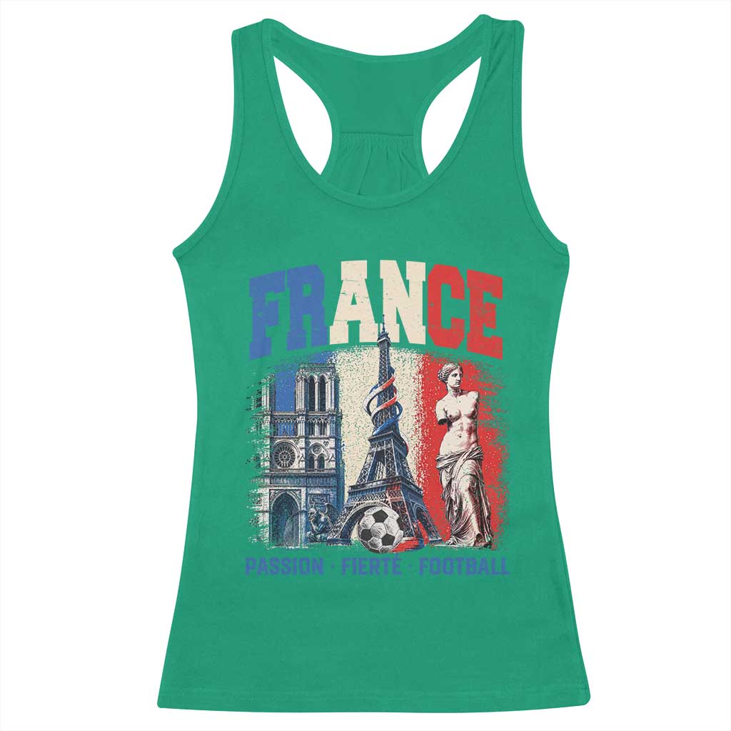 France Soccer Fan Passion Racerback Tank Top Fierté Football French Supporter Gift TS12 Irish Green Print Your Wear