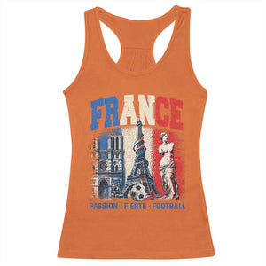 France Soccer Fan Passion Racerback Tank Top Fierté Football French Supporter Gift TS12 Orange Print Your Wear