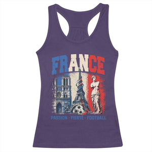 France Soccer Fan Passion Racerback Tank Top Fierté Football French Supporter Gift TS12 Purple Print Your Wear