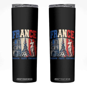 France Soccer Fan Passion Skinny Tumbler Fierté Football French Supporter Gift TS12 Black Print Your Wear