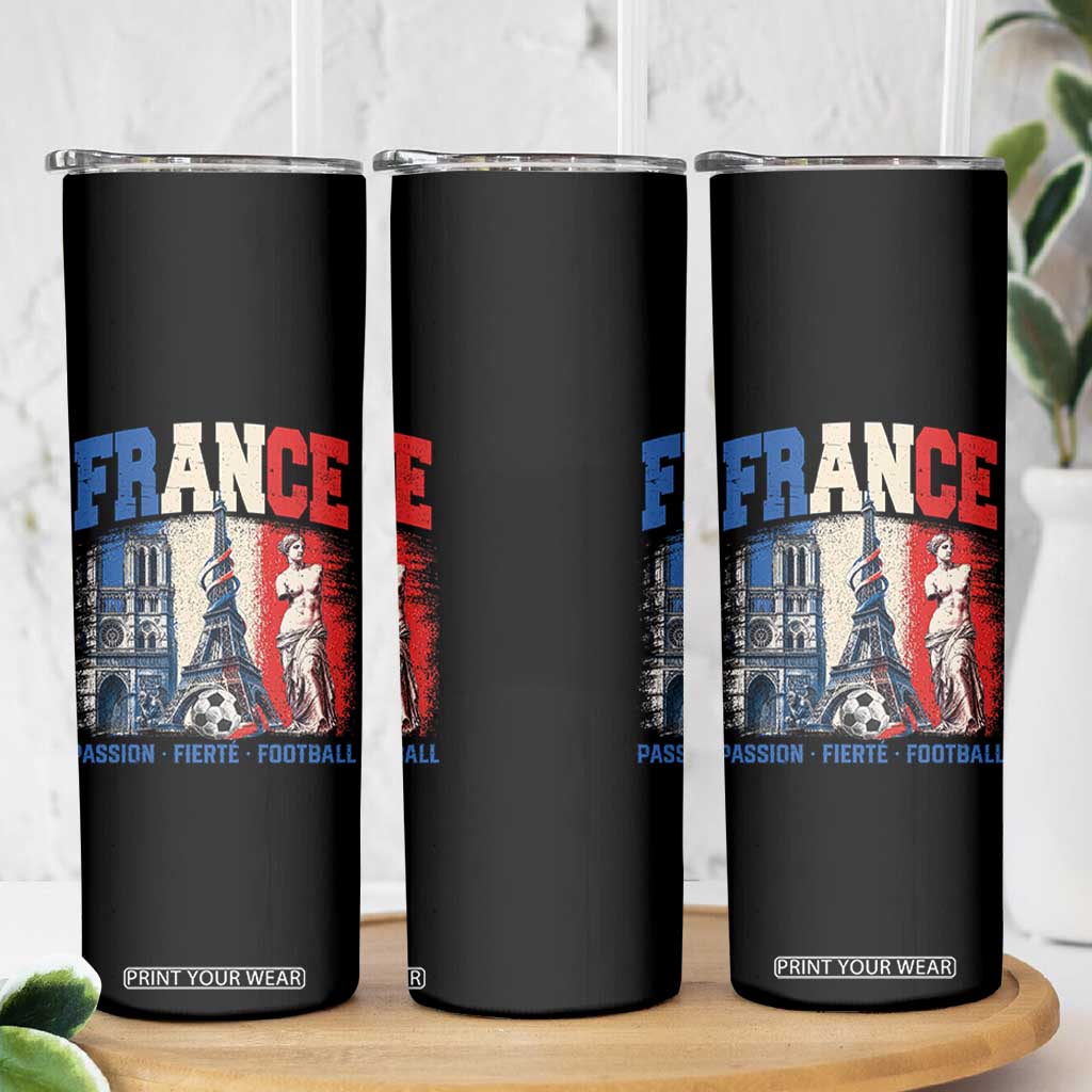 France Soccer Fan Passion Skinny Tumbler Fierté Football French Supporter Gift TS12 Print Your Wear