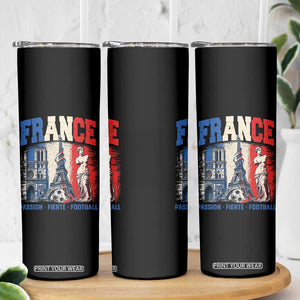 France Soccer Fan Passion Skinny Tumbler Fierté Football French Supporter Gift TS12 Print Your Wear