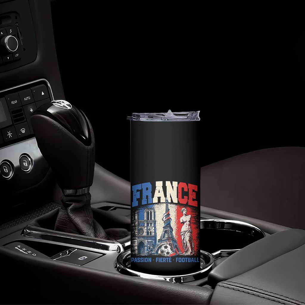 France Soccer Fan Passion Skinny Tumbler Fierté Football French Supporter Gift TS12 Print Your Wear