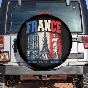 France Soccer Fan Passion Spare Tire Cover Fierté Football French Supporter Gift TS12 No hole Black Print Your Wear