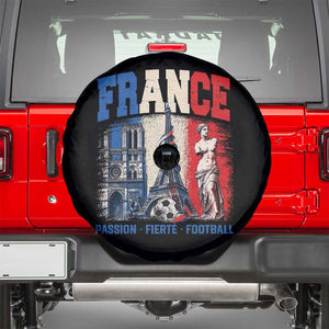 France Soccer Fan Passion Spare Tire Cover Fierté Football French Supporter Gift TS12 Black Print Your Wear