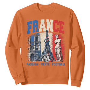 France Soccer Fan Passion Sweatshirt Fierté Football French Supporter Gift TS12 Orange Print Your Wear