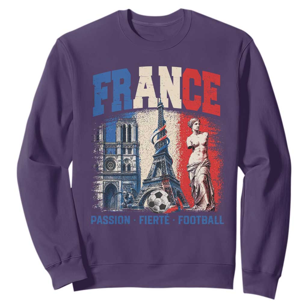 France Soccer Fan Passion Sweatshirt Fierté Football French Supporter Gift TS12 S Purple Print Your Wear