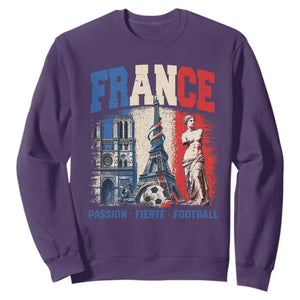 France Soccer Fan Passion Sweatshirt Fierté Football French Supporter Gift TS12 S Purple Print Your Wear