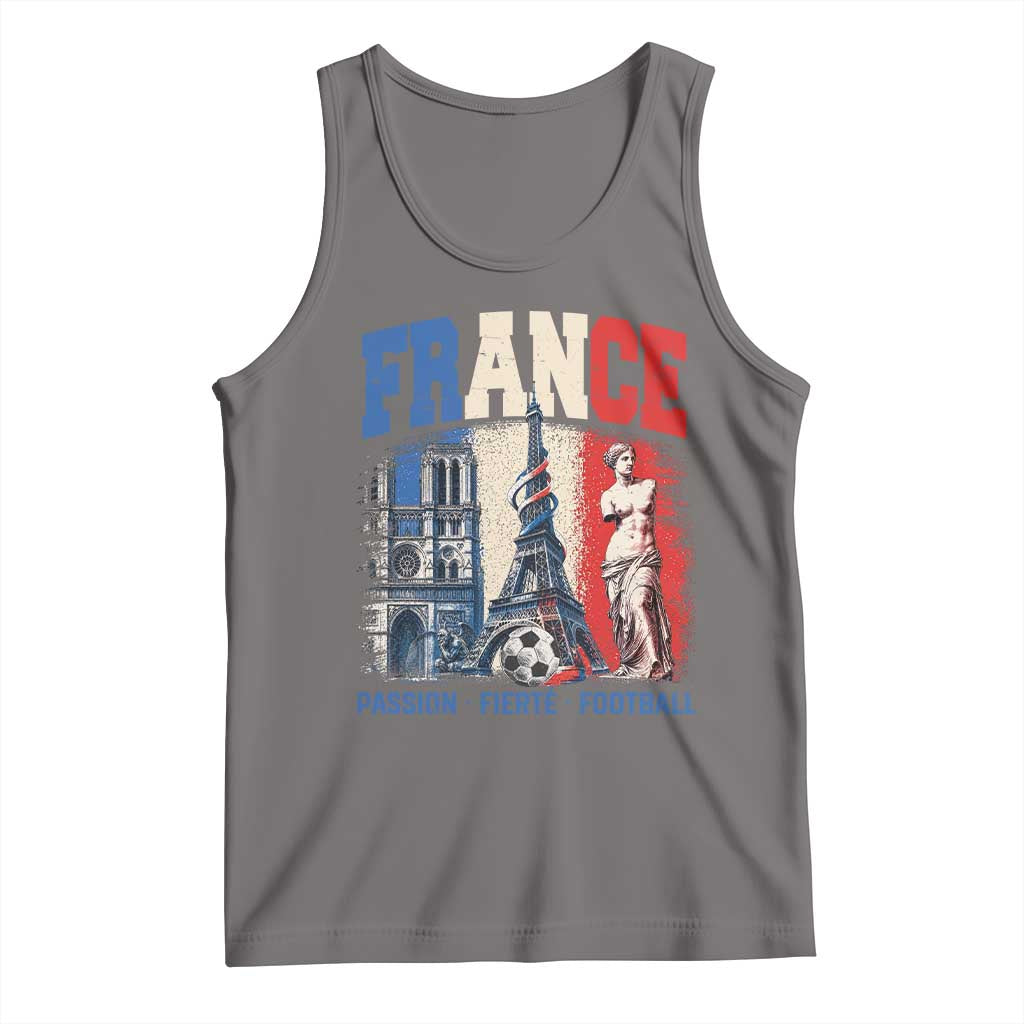 France Soccer Fan Passion Tank Top Fierté Football French Supporter Gift TS12 Deep Heather Print Your Wear
