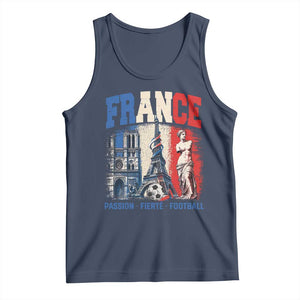 France Soccer Fan Passion Tank Top Fierté Football French Supporter Gift TS12 Navy Print Your Wear