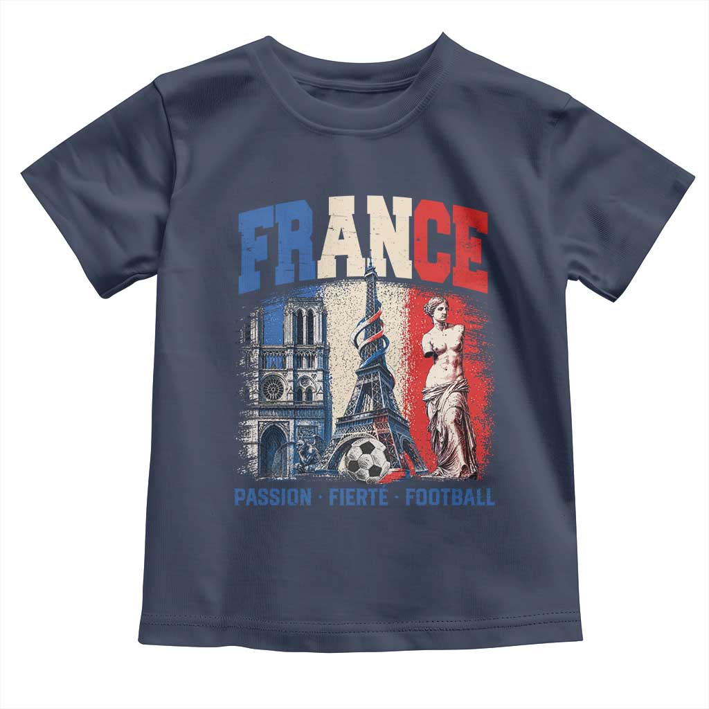 France Soccer Fan Passion Toddler T Shirt Fierté Football French Supporter Gift TS12 Navy Print Your Wear