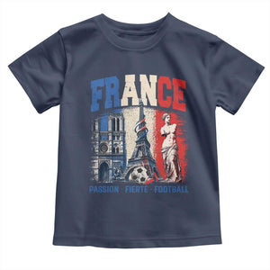 France Soccer Fan Passion Toddler T Shirt Fierté Football French Supporter Gift TS12 Navy Print Your Wear