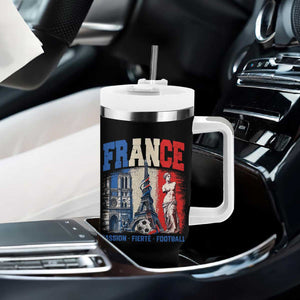 France Soccer Fan Passion Tumbler With Handle Fierté Football French Supporter Gift TS12 Print Your Wear