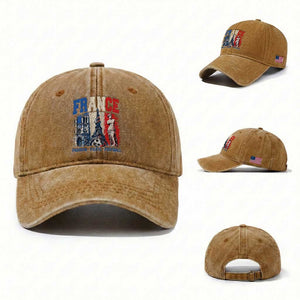 France Soccer Fan Passion Washed Cotton Baseball Cap Fierté Football French Supporter Gift TS12 Washed Cap Universal Fit Yellow Ochre Print Your Wear