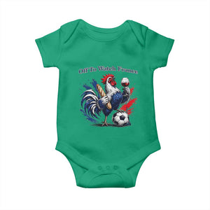 Funny French Rooster Soccer Fan Baby Onesie Off To Watch France TS12 Irish Green Print Your Wear