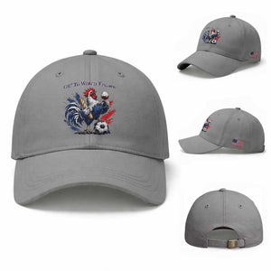 Funny French Rooster Soccer Fan Baseball Cap Off To Watch France TS12 Baseball Cap Universal Fit Sport Gray Print Your Wear