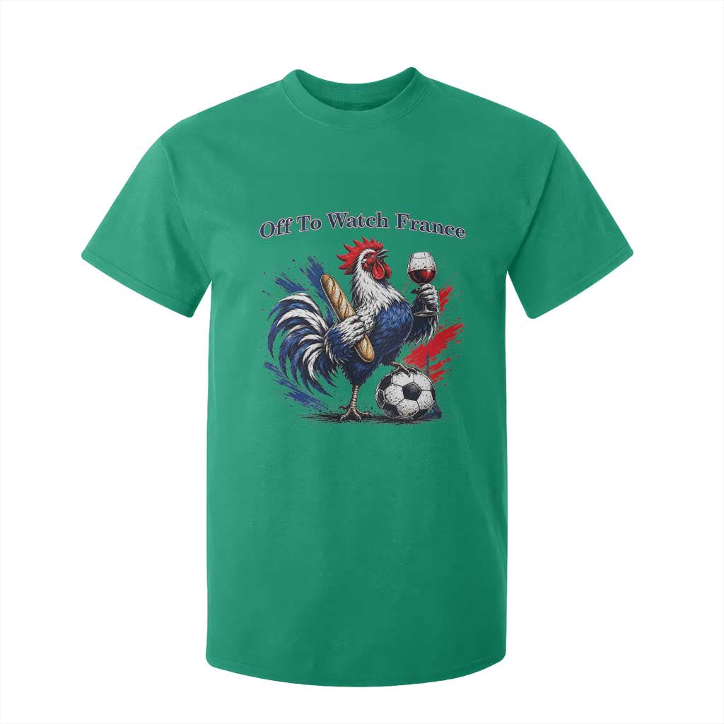 Funny French Rooster Soccer Fan T Shirt For Kid Off To Watch France TS12 Irish Green Print Your Wear