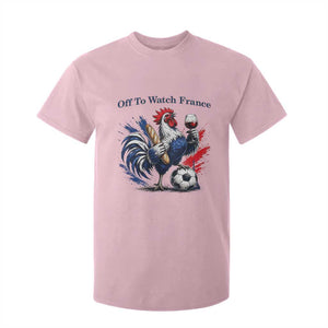 Funny French Rooster Soccer Fan T Shirt For Kid Off To Watch France TS12 Light Pink Print Your Wear