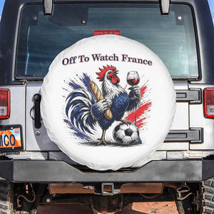 Funny French Rooster Soccer Fan Spare Tire Cover Off To Watch France TS12 No hole White Print Your Wear