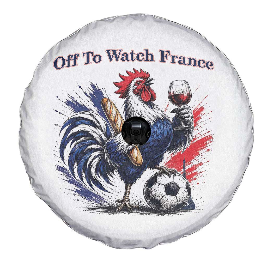 Funny French Rooster Soccer Fan Spare Tire Cover Off To Watch France TS12 Print Your Wear