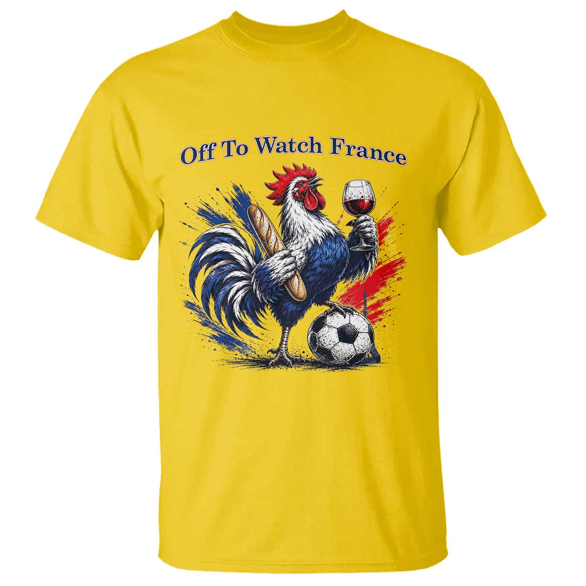 Funny French Rooster Soccer Fan T Shirt Off To Watch France TS12 Daisy Print Your Wear