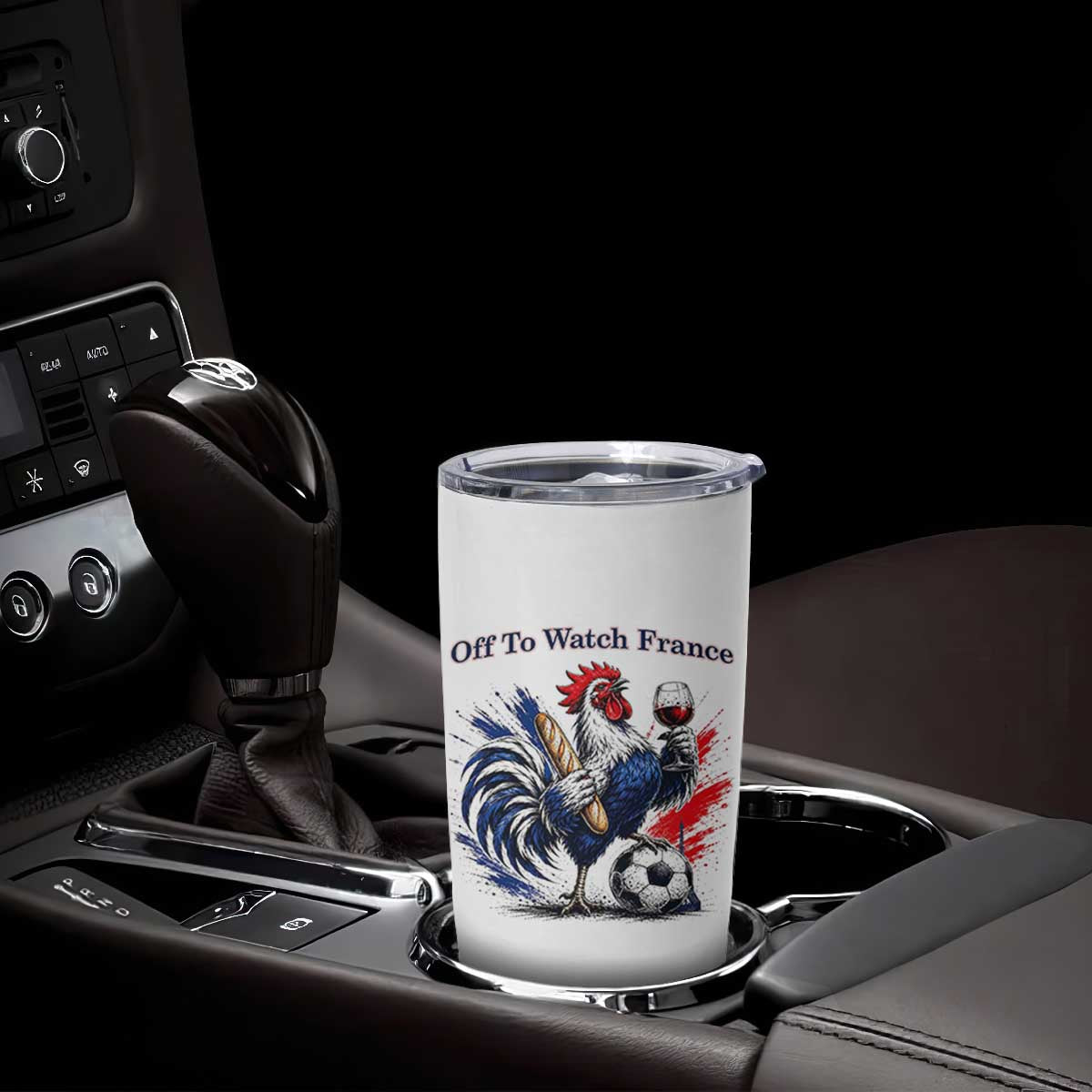 Funny French Rooster Soccer Fan Tumbler Cup Off To Watch France TS12 Print Your Wear
