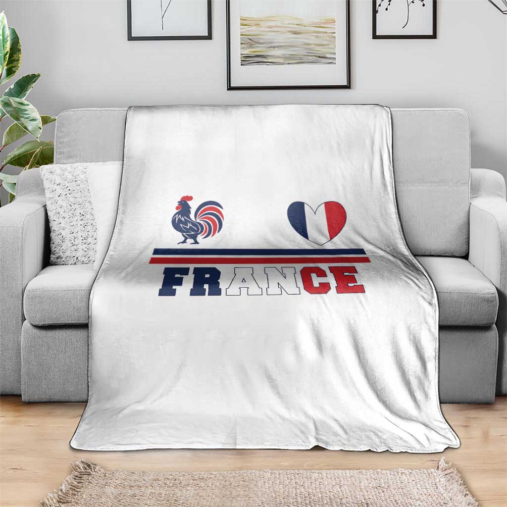 Patriotic France Soccer Fan Throw Blanket Fierté Football Française TS12 Print Your Wear
